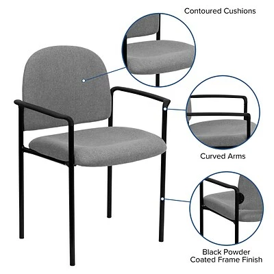 Brand new ✔️ Stacking Chairs Flash Furniture Fabric Stackable Steel Side Chairs W/Arms (BT5161GY) ⌛ 7 Brand new ✔️ Stacking Chairs Flash Furniture Fabric Stackable Steel Side Chairs W/Arms (BT5161GY) ⌛ - Image 5