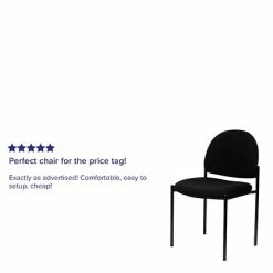 Brand new 🌟 Stacking Chairs Flash Furniture Fabric Stackable Steel Side Chairs (BT5151BK) ⌛ -Advantage Shop sp80658874 s7