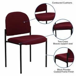 New 😀 Stacking Chairs Flash Furniture Fabric Stackable Steel Side Chairs (BT5151BY) 🧨 -Advantage Shop sp80658880 s7