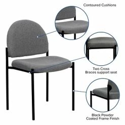 Top 10 🥰 Stacking Chairs Flash Furniture Fabric Stackable Steel Side Chairs (BT5151GY) 🛒 -Advantage Shop sp80658884 s7
