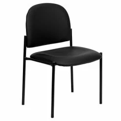 Budget 😍 Stacking Chairs Flash Furniture Vinyl Stackable Steel Side Chair, Black 🔔