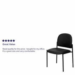 Budget 😍 Stacking Chairs Flash Furniture Vinyl Stackable Steel Side Chair, Black 🔔 -Advantage Shop sp80658893 s7
