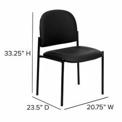 Budget 😍 Stacking Chairs Flash Furniture Vinyl Stackable Steel Side Chair, Black 🔔 -Advantage Shop sp80658895 s7