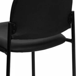 Budget 😍 Stacking Chairs Flash Furniture Vinyl Stackable Steel Side Chair, Black 🔔 -Advantage Shop sp80658897 s7