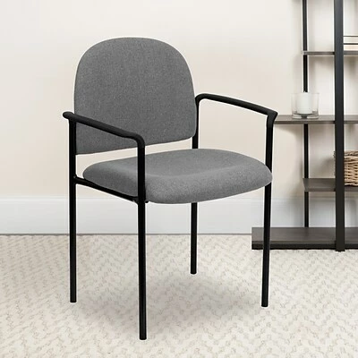 Brand new ✔️ Stacking Chairs Flash Furniture Fabric Stackable Steel Side Chairs W/Arms (BT5161GY) ⌛ 4 Brand new ✔️ Stacking Chairs Flash Furniture Fabric Stackable Steel Side Chairs W/Arms (BT5161GY) ⌛ - Image 2