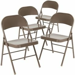 Best deal 🌟 Folding Chairs Flash Furniture HERCULES Series Metal Folding Chair, 4/Pk (4BDF002BGE) ⌛