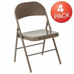 Best deal 🌟 Folding Chairs Flash Furniture HERCULES Series Metal Folding Chair, 4/Pk (4BDF002BGE) ⌛ -Advantage Shop sp86237336 s7
