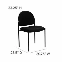 Brand new 🌟 Stacking Chairs Flash Furniture Fabric Stackable Steel Side Chairs (BT5151BK) ⌛ -Advantage Shop sp88869740 s7