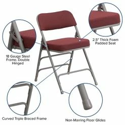 Deals ⌛ Folding & Stacking Chairs Flash Furniture HERCULES Series Fabric Folding Chair, Burgundy, 2/Pack (2AWMC320AFBG) 👏 -Advantage Shop sp89555737 s7