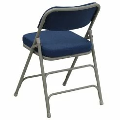 Hot Sale 🤩 Folding & Stacking Chairs Flash Furniture HERCULES Series Fabric Folding Chair, Navy, 2/Pack (2HAMC320AFNVY) 🔔 -Advantage Shop sp89555741 s7