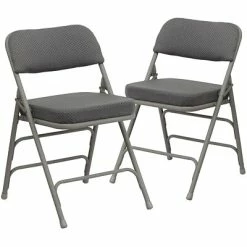 Wholesale ✨ Folding & Stacking Chairs Flash Furniture HERCULES Series Fabric Folding Chair, Gray, 2/Pack (2HAMC320AFGRY) 💯