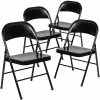 Hot Sale ✨ Folding Chairs Flash Furniture HERCULES Series Metal Folding Chair, 4/Pk (4BDF002BK) ✔️ -Advantage Shop sp89555817 s7