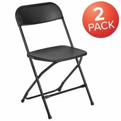 Discount 🎉 Folding & Stacking Chairs Flash Furniture HERCULES Series Plastic Banquet/Reception Chair, Black, 2/Pack (2LEL3BLACK) 🎁 -Advantage Shop sp89555848 s7