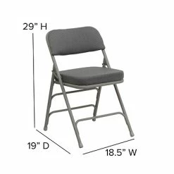 Wholesale ✨ Folding & Stacking Chairs Flash Furniture HERCULES Series Fabric Folding Chair, Gray, 2/Pack (2HAMC320AFGRY) 💯 -Advantage Shop sp89555856 s7